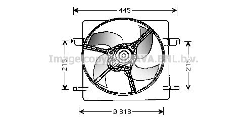 AVA QUALITY COOLING Вентилятор, охлаждение двигателя FD7516